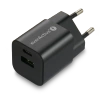 Ładowarka USB, ładowarka sieciowa, szybkie ładowanie QC3.0 + USB-C PD PPS 30W, everActive GaN SC-390QB