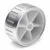 Gałka aluminiowa do potencjometru na oś 6mm - 40x17mm - srebrna - GSL40