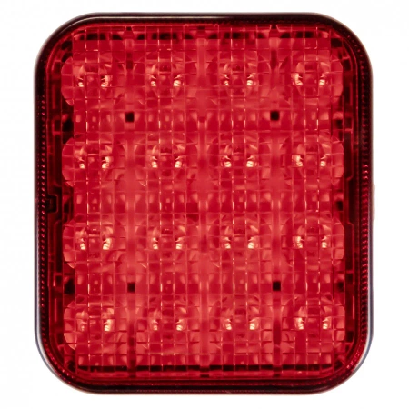 Lampa przeciwmgielna LED prostokątna L2503 12/24V IP67 R10 R148 – czerwona 16 LED