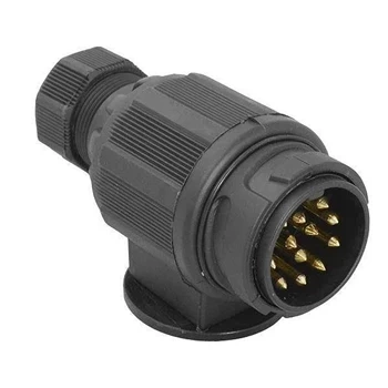Wtyk przyczepy samochodowej 13-pin, 12/24 V, czarny, CB-80430 AMIO-01324