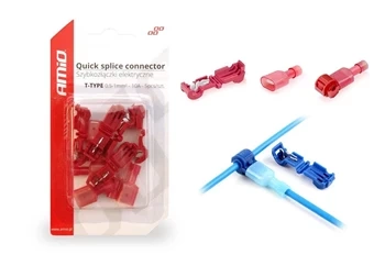 Szybkozłączki elektryczne Typ-T 0.5-1mm2 10A, 5szt blister