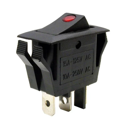 Włącznik ON-OFF 10A z podświetlaniem 230V, czerwony