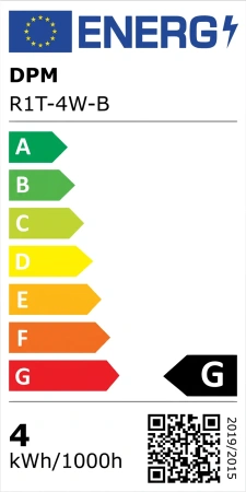 Lampka LED z klipsem czarna, 4 W, 320 lm, 4000 K, zasilanie 230V