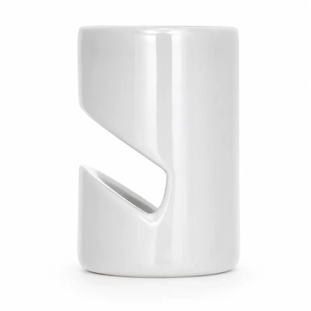 Uchwyt ceramiczny biały 20×30 mm do przewodu natynkowego - Ceramic Classic Loft