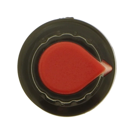 Gałka do potencjometru na oś 6mm - 16x17mm - czarna, czerwony znacznik