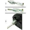 Odgiętka wtyku RJ45 8P8C Ethernet, czerwona, do przewodu sieciowego