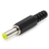 Wtyk zasilający DC 2,1/5,5/14 mm prosty, na kabel, wzmocniony HQ