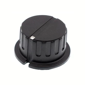 Gałka z kołnierzem do potencjometru na oś 6mm - 35x18mm - czarna
