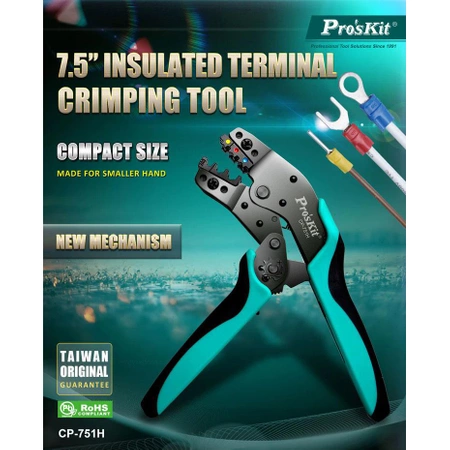 Zaciskarka konektorów izolowanych 0.25-2.5mm2, Proskit CP-751H