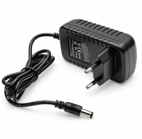 Zasilacz impulsowy wtyczkowy 12 V 2 A 24 W, wtyk DC 5,5/2,1 mm, plus na środku - Hermann ZSI-12V/2A-088-N