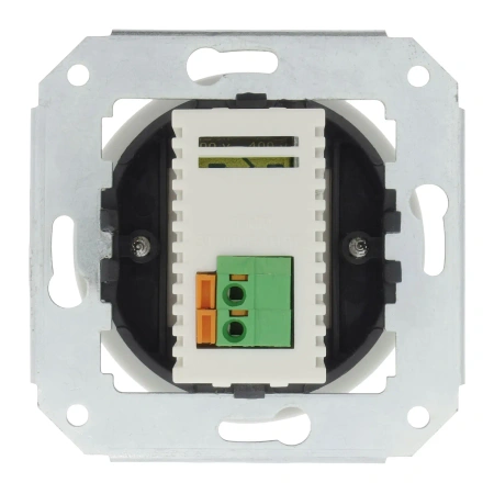 2x Gniazdo elektryczne okrągłe + Gniazdo USB A+C 4A białe z ramką potrójną ciemne drewno, montaż podtynkowy, Ceramic Loft