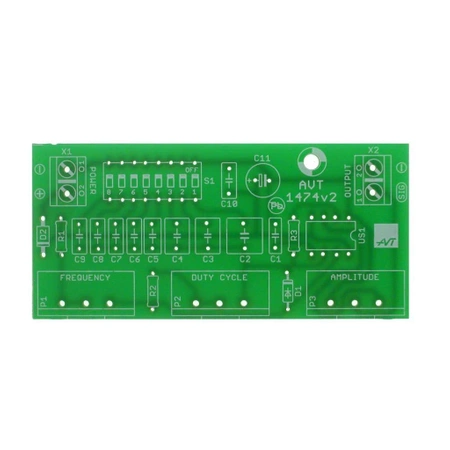 Generator fali prostokątnej 1 Hz - 200 kHz - PCB do projektu AVT 1474