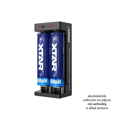 Ładowarka 2-kanałowa do ogniw Li-ion 18650, gniazdo USB-C, Xtar MC2 USB-C
