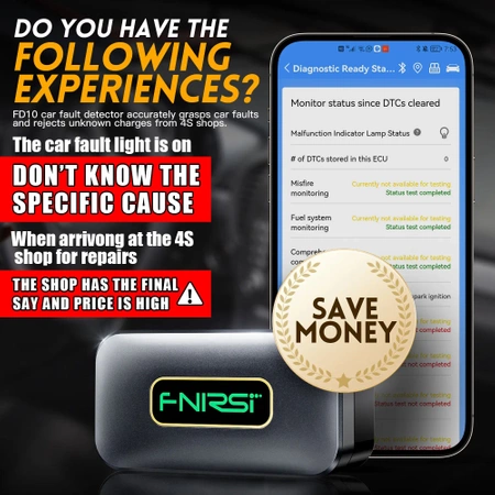 Tester OBD II z Bluetooth 5.1 FNIRSI FD10