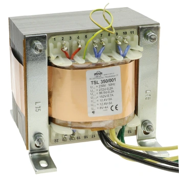Transformator sieciowy lampowy TSL 350/001, 350VA, 272V + 2 × 12,4V, 0,2A, Indel