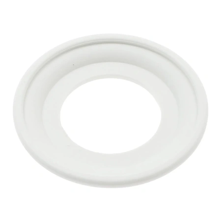 Włącznik dzwonkowy dźwigniowy ceramiczny, okrągły z ramką, podtynkowy biały Ceramic Loft