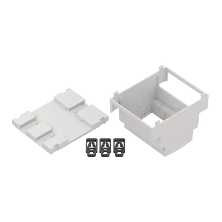 Obudowa modułowa na szynę DIN ZD1004J, 89,8 × 71,6 × 65,2 mm, ABS, szara, Kradex