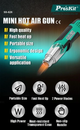 Mini opalarka 350-550°C Proskit SS-628F