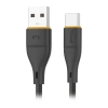 Kabel USB-A - USB-C, 2,4 A, 1 m, czarny, Miccell, MIC-004036