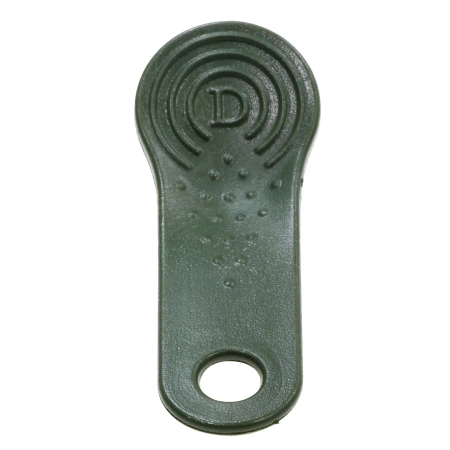 Uchwyt-brelok do pastylki iButton DS1990/DS1990A MicroCan F5, zielony khaki