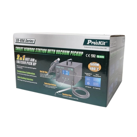 Stacja lutownicza hotair 600W + chwytak podciśnieniowy SMD, SS-956B Proskit
