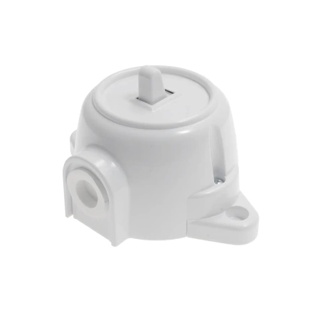 Włącznik światła schodowy, montaż natynkowy, kolor biały, seria Retro PRL