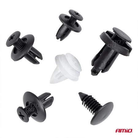 Zestaw spinek i kołków samochodowych 100szt