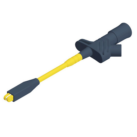 Chwytak krokodyl 157mm z gniazdem 4mm, czarny