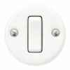 Natynkowy włącznik pojedynczy biały Ceramic Loft