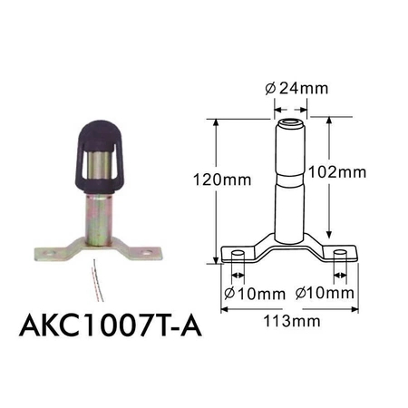 Mocowanie lampy ostrzegawczej do pojazdu, Microrot T, trzpień, AKC1007T-A