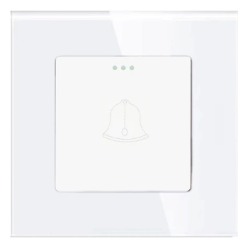 Włącznik szklany dzwonkowy - biały - Tawoia Glass