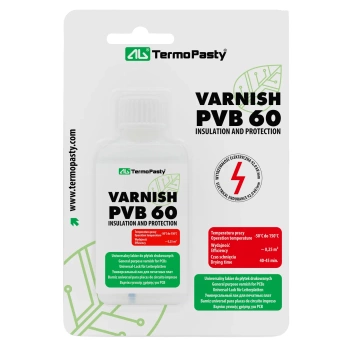 Lakier izolacyjny PVB 60 do płytek drukowanych - butelka z pędzelkiem 50ml - AGTermoPasty AGT-199