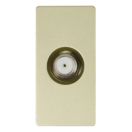 Moduł 1/2 - gniazdo antenowe SAT (typ F) - złoty - kompatybilny z ramkami Tawoia Glass