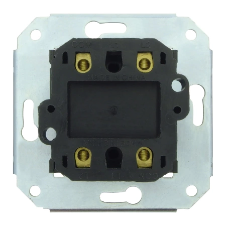 Włącznik dzwonkowy obrotowy ceramiczny, okrągły z ramką, podtynkowy czarny Ceramic Loft