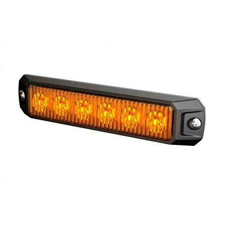 Lampa błyskowa LED do pojazdu, 7W, 6 LED, światło pomarańczowe, śruby, R65 R10, 12V/24V, LW0042