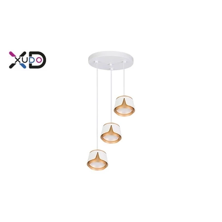 Oprawa wisząca potrójna, GX53 biała+złota okrąg, XUDO IK259W