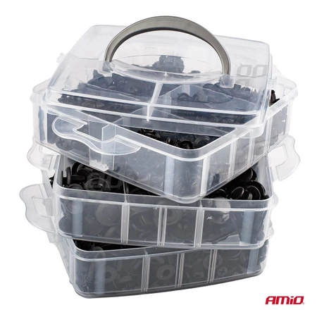 Zestaw spinek i kołków samochodowych 620szt