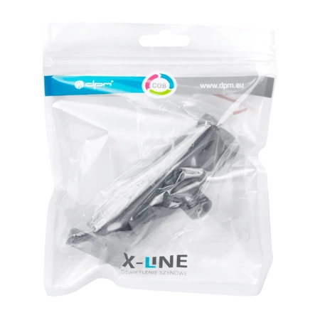 Złączka lampowa do podłączenia dowolnej lampy do szyn 1-fazowych czarna