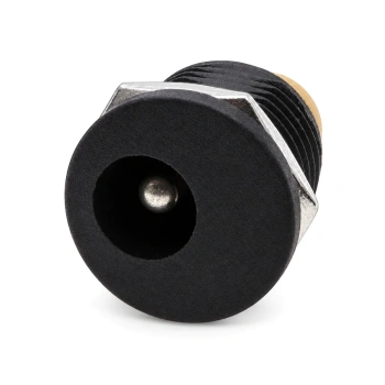 Gniazdo zasilania DC 2,5/5,5 mm do obudowy, plastikowe (nakrętka)