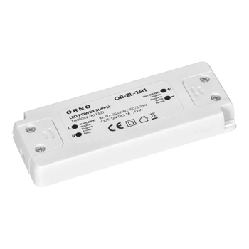 Zasilacz do taśm LED 12 V DC, 12 W, 1 A, montaż natynkowy, ORNO 1611