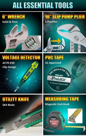 Zestaw narzędzi z lutownicą, PK-1700NB Proskit