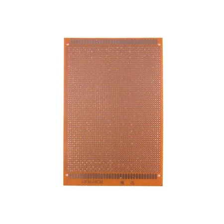 Płytka uniwersalna 12 x 18 cm, jednostronna, raster 2,54 mm, czerwona, PU16