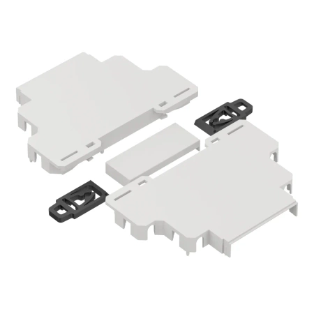 Obudowa modułowa na szynę DIN ZD1001J-C, 90 × 18 × 65 mm, ABS, szara, Kradex
