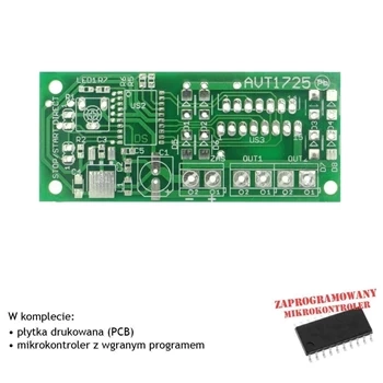 Mikrokrokowy sterownik silnika krokowego, PCB i mikroprocesor do projektu AVT1725