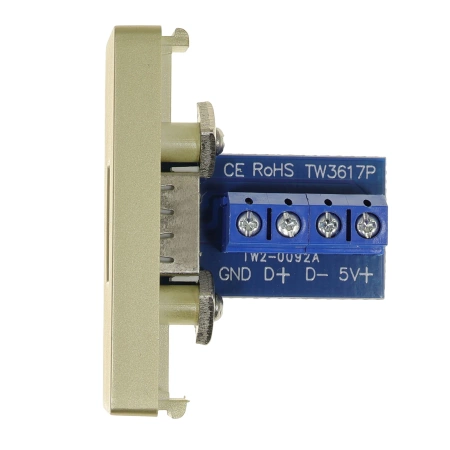Ładowarka USB 2.4A, 1x USB złoty, moduł 1/2 do ramki Tawoia Glass