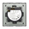 Włącznik pojedynczy Smart 600W WiFi i Bluetooth - dotykowy szklany panel czarny - podtynkowy - TAWOIA Smart Home