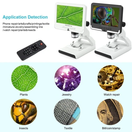 Mikroskop cyfrowy edukacyjny AD108 Andonstar - powiekszenie do 200x, 7 cali LCD, Full HD, zasilanie z USB