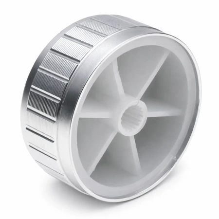 Gałka aluminiowa do potencjometru na oś 6mm - 40x17mm - srebrna - GSL40