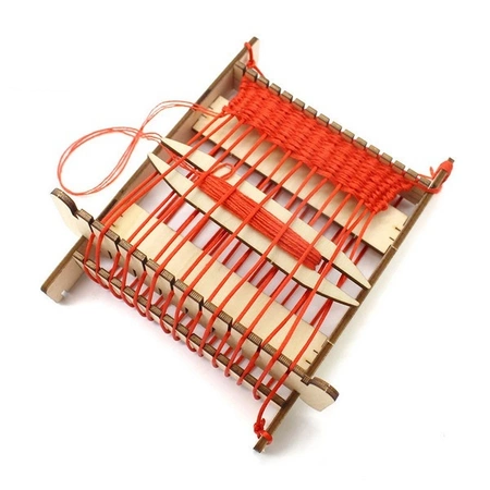 Krosno Tkackie z drewna - Zabawka Edukacyjna dla Rozwoju Umiejętności Dziecka