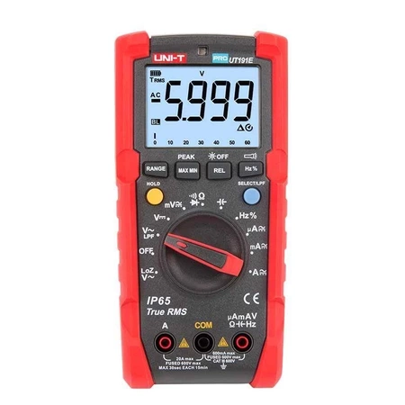 Multimetr Uni-T UT-191E PRO, 6000 zliczeń, True RMS, LoZ, IP65, odporność na upadek z 2 m
